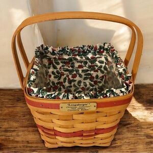 Vintage Longaberger Christmas  Cranberry Basket 1995